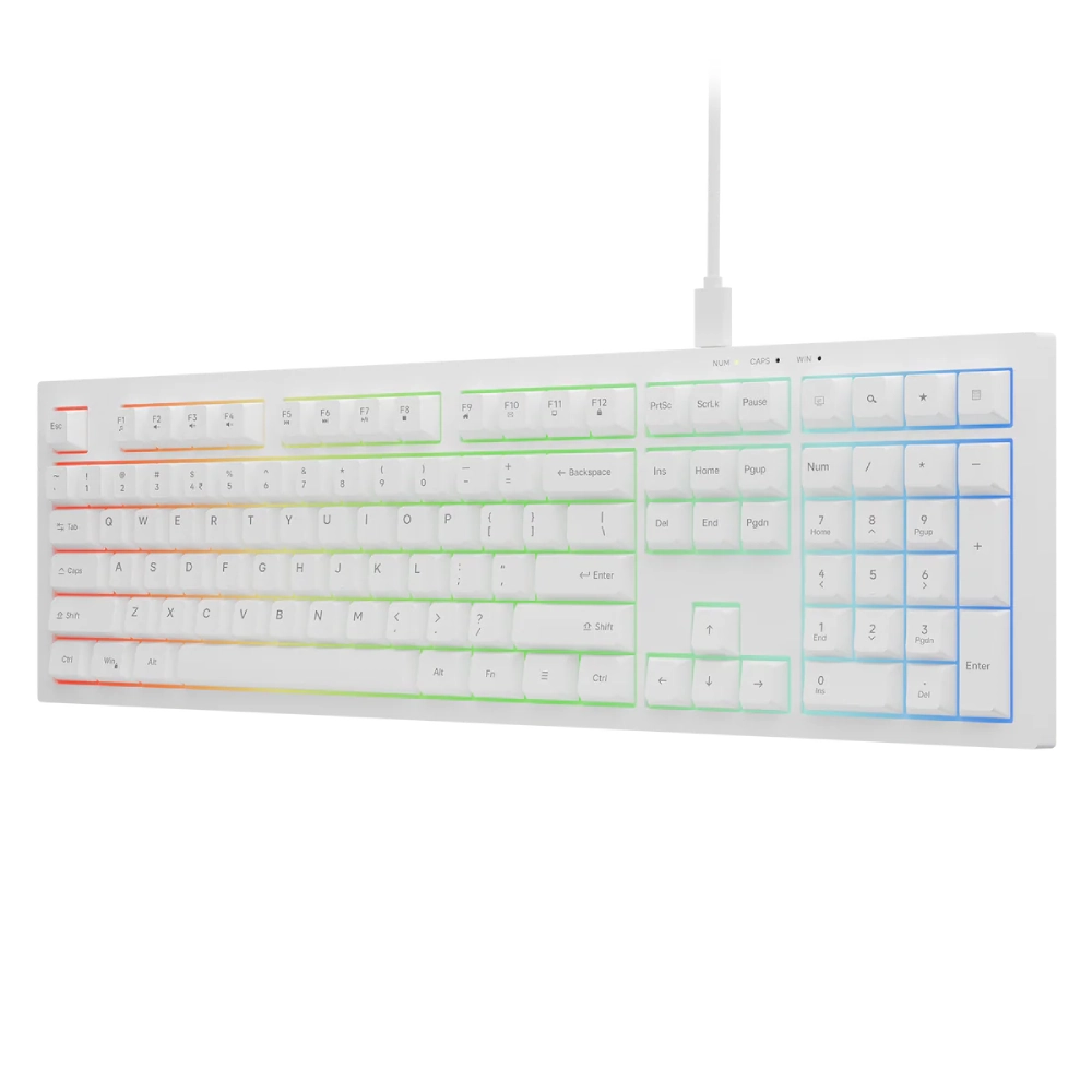 Iball USB Keyboard RGB Qwerty500 White